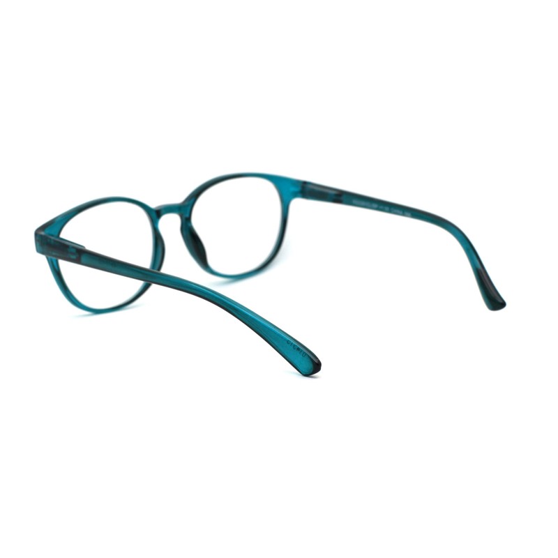 Round Thin Keyhole Horn Rim Plastic Reading Glasses