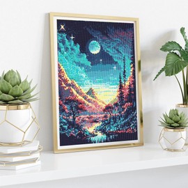 Huacan 5D Diamond Painting Kits for Adults Full Round Drill Moon Diamond Art for Home Wall Decor Gifts 12x16inch