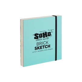 SoHo Urban Artist Brick Sketchbook Journals for Sketching, Drawing, Colored Pencils, Graphite, and More - Sketch 5.5"x5.5" (100 GSM, 80 Sheets)