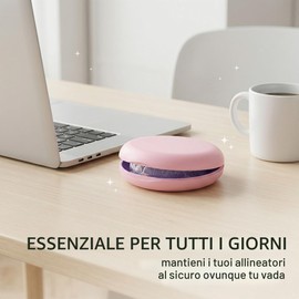 2 Scatole per Bite e Allineatori, Compatibili con Invisalign, per Bite Invisibili, Protesi Dentali, Allineatori, Protettori Bucali, Bite Notturni, Blu & Rosa