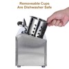uxcell Commercial Utensil Holder, Stainless Steel Cylinder Flatware Silverware Utensil