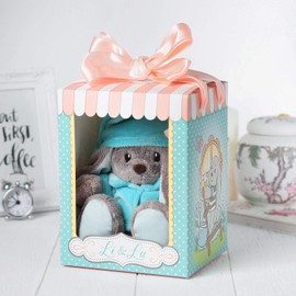 GMMH Plush Toy Rabbit Zaika Li in Pink 25 cm Plush Toy Cuddly Toys (Blue)