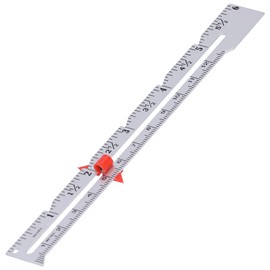 Sewing Hem Gauge, Sliding Gauge, Sewing Measuring Tool, Aluminium Quilting Ruler for Knitting, Crafts, Sewing, Beginners, Sewing Rulers