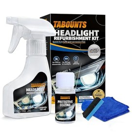 Headlight Restoration Kit, Automotive Headlight Cleaner and Yellowed Head Light Restoring Kit,Helps Clear Dull & Oxidized Lenses,Suitable for All Vehicle Headlamps
