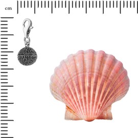 Quiges 3D Disco Ball Clip On Charm Pendant Silver Plated Women's Jewellery