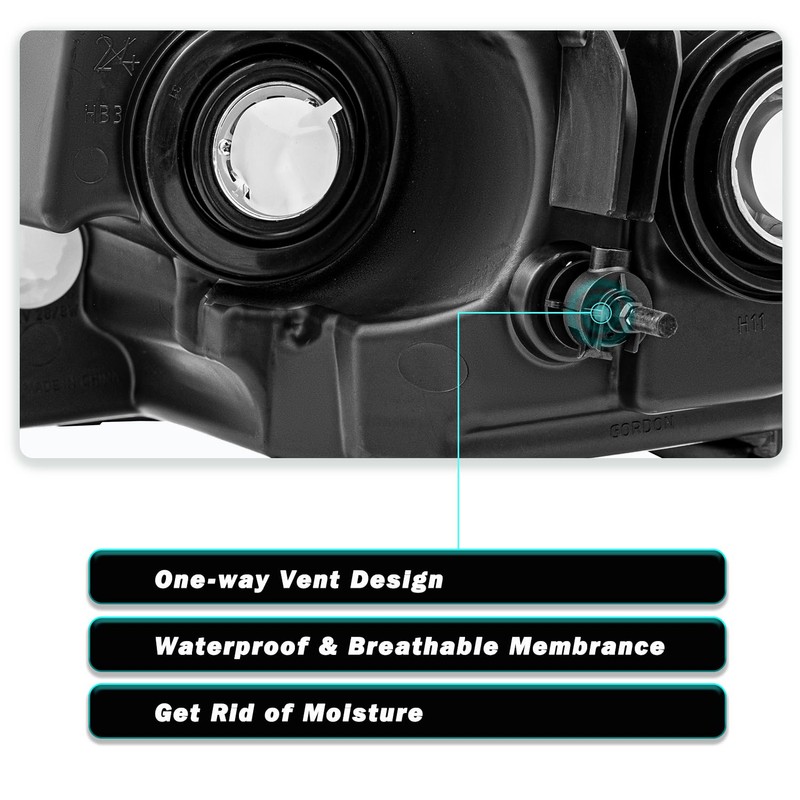 TUSDAR Halogen Headlight Assembly Set for 2011-2013 Jeep Grand Cherokee/
