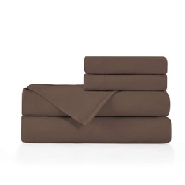 BASIC CHOICE Bed Sheet SetLuxe Bedding 3 Piece, Twin XL, Brown