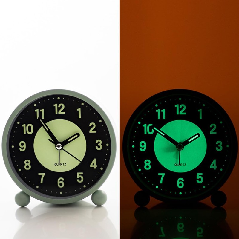 Table Clock Non Ticking Bedroom Clocks Silent Alarm Clocks Glow