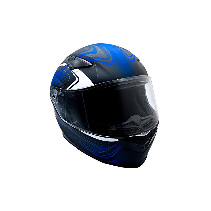 Typhoon Adult Full Face Motorcycle Helmet w/Drop Down Sun Shield