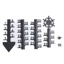 36 Inch Snow Gauge Outdoor Iron Art Snowfall Measuring Stick Decorative Snow Depth Ruler for Yard Garden Lawn Christmas Gift Snowflake