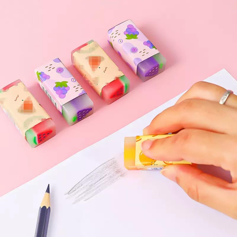 Set of 12 Erasers Arch Shape Elementary School Learning Cute
