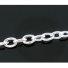 2 Metres Silver Plated Links Open 5mm x 3.5mm Cable