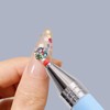 2 Pcs Rotating Rhinestone Picker Pen Set with 12 Wax