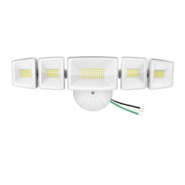SZPOWER 120W Outdoor LED Flood Light, 5 Heads Exterior Security Lights, 6500K Super Bright Floodlight Fixture Waterproof IP65, Outside Flood Lights for House, Backyard White