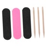BIUDECO 200pcs Wooden Nail File Set for Manicure Pedicure Tools