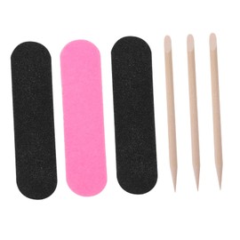 BIUDECO 200pcs Wooden Nail File Set for Manicure Pedicure Tools Double-sided Nail