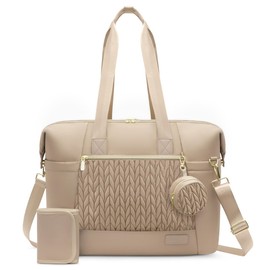 LOVEVOOK Diaper Bag Tote, Large Baby Tote Bag, Travel Diaper Tote for Mom and Dad with Changing Pad and First Aid Bag, Khaki