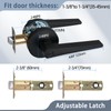 NEWBANG HARDWARE Black Door Lever for Bedroom & Bathroom Solid