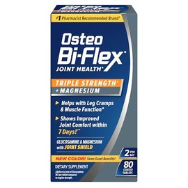 Osteo Bi-Flex Triple Strength Joint Supplement with Glucosamine and Magnesium, Gluten Free, 80 Tablets