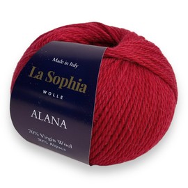 La Sophia Wolle Alpaca with Merino Blend, 50 g Alpaca Wool for Knitting or Crocheting (AA004 Red)