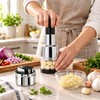 Manual Food Chopper with Storage Container – Hand Press Garlic,