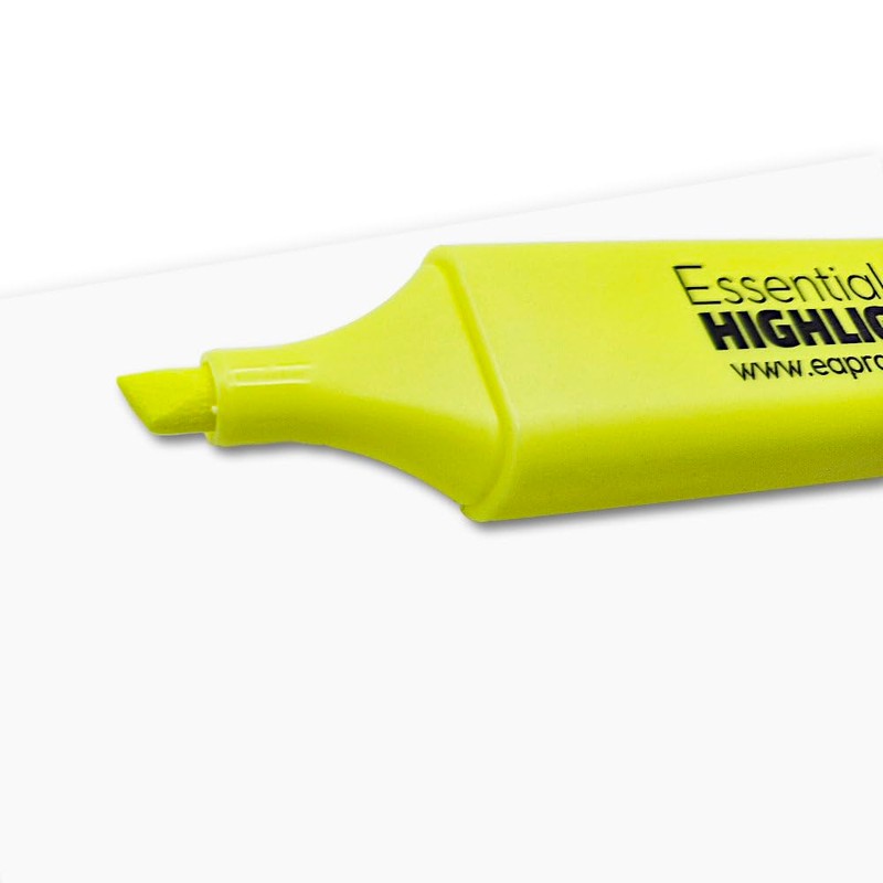 Essential Arts Square Yellow Highlighter Pen Pack of 10 |