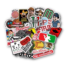 30-Pc Mexican-Themed Parody Sticker Pack Designs! Durable Vinyl, All-Season, Perfect for Hard Hats, Toolboxes, Tumblers & More! Decor Decorative