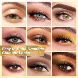 Boobeen 15 Colors Eyeshadow Palette Makeup Shimmer Matte Colorful Eye Shadow Powder Palette Gift Kit, Ultra Pigmented Blendable Long Lasting Waterproof, Bright Vibrant Colors Shades