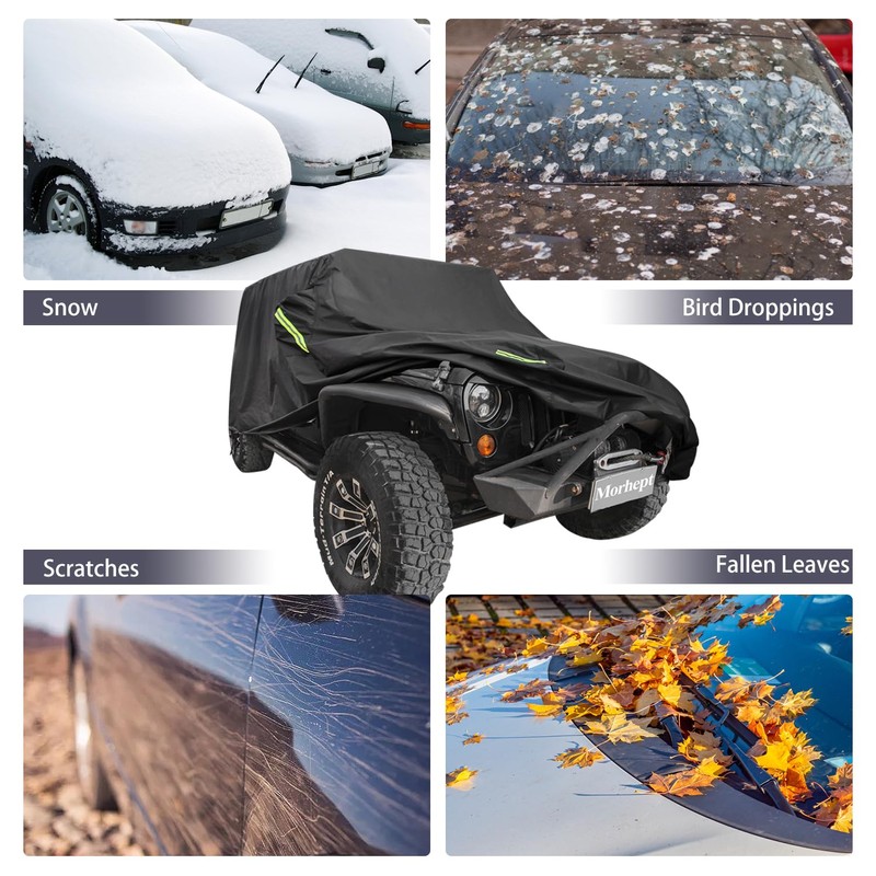 Morhept Waterproof Cover for Jeep Wrangler JK JL CJ YJ