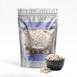 White Chickpeas (Garbanzo Beans) Gourmet Snacks – 5 OZ – Crunchy Roasted Chickpea Snack – Plant-Based Protein – Resealable Doypack (5 Ounce, White)