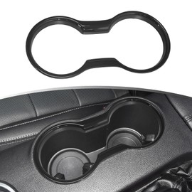 Naisec Water Cup Holder Center Console Interior Trim Cover for Ford Mustang Accessories 2023 2022 2021 2020 2019 2018 2017 2016 2015 (Glossy Black)