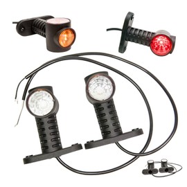 2 x LED Rubber Side Light 12 V 24 V with E-mark Position Light Car Truck Car Caravan Car Lamp Light White Red Orange