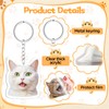 Neptniopllab 24Pcs Cat Keychain Cute Cat Keychains Funny Cat Charm