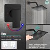 Heyalan 8 Inch Shower Head and Handle Set Square Shower