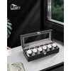 Uten Watch Boxes 6 Slots, Watch Display Storage Box PU