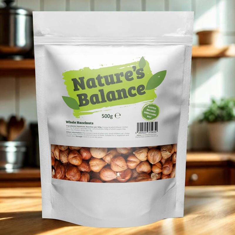 Natures Balance Whole Raw Hazelnut 500g