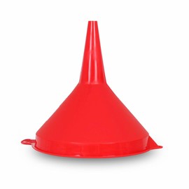 PARENCE. - Large Plastic Funnel 16cm - Spout + Hanging Hole - Kitchen, Garage or Liquid Funnel - Random Color (Red, Blue, Green, Orange)