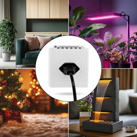 revolt Programmierbae Timer: Set of 2 Timer Switches for Type J Socket, LCD Display, 2,300 W (Timer Switches Digital Socket)