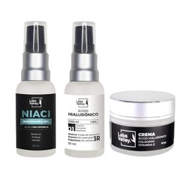 Kit Labs Valley Skincare con Suero de Ácido Hialurónico con Niacinamida y Crema Facial Antiarrugas Enriquecida con Vitamina E y Colágeno