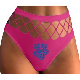 Knaughty Knickers Dirty Valentines Day Heart Candies Suggestive Fun Gift Hot Pink Fishnet Thong Adult Flirty Fun