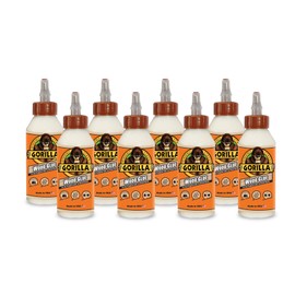 Gorilla Wood Glue, 8 ounce Bottle, (Pack of 8)