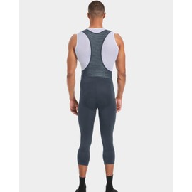 Przewalski Men's Cycling Bib Shorts,3/4 Bike Bib Pants 4D Padded,Cycling Bib Tights for Men Grey