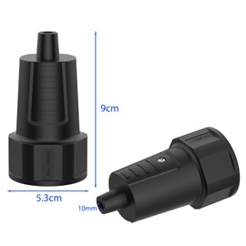 Schuko Coupling, Pack of 2 Protective Contact 250 V/16 A Schuko Coupling IP44 with Kink Protection Sleeve for 8 mm Cable