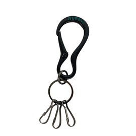 Gerry GR267MP Carabiner Key Chain (Brand Logo/Simple) Brand Key Chain (Easy to Remove / Carabiner), Black/Yellow Logo