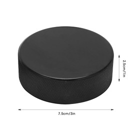 2 Pcs BH-25 Ice Hockey Pucks Bulk Sports Puck Balls for Practicing and Classic Training, Diameter 3", Thickness 1",12.1oz Black