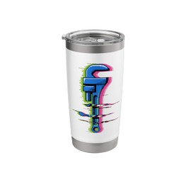Glitch Art Plumber Wrench Plumbing Pipe Drain Plumbers Stainless Steel Insulated Tumbler