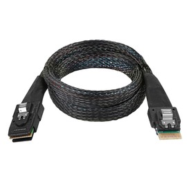 Twozoh SFF-8654 to SFF-8087, Mini SAS 4.0 SFF-8654 4i 38 Pin Host to Mini SAS 4i SFF-8087 36 Pin Target Cable 1M