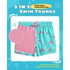 MaaMgic Boys Swim Trunks with Compression Liner Toddler Stretch Quick