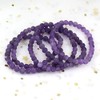 CHENYUE Natural Crystal Matt Amethyst Gemstone 6mm Round Beads Stretch