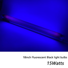 15W F15T8/BLB Black Light Bulb, 18 inch T8 Linear Fluorescent Blue Tube, G13 2-Pin Base
